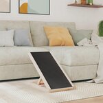 VIDAXL Rampe pour chiens gris 70x35 cm bois de sapin solide