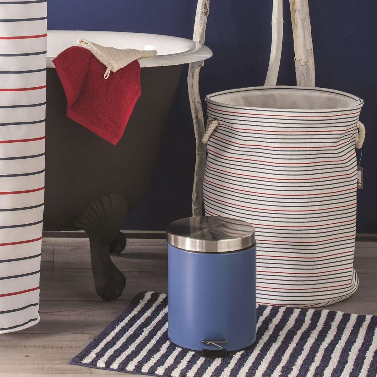 GUY LEVASSEUR Poubelle salle de bain à pédale 5L en métal