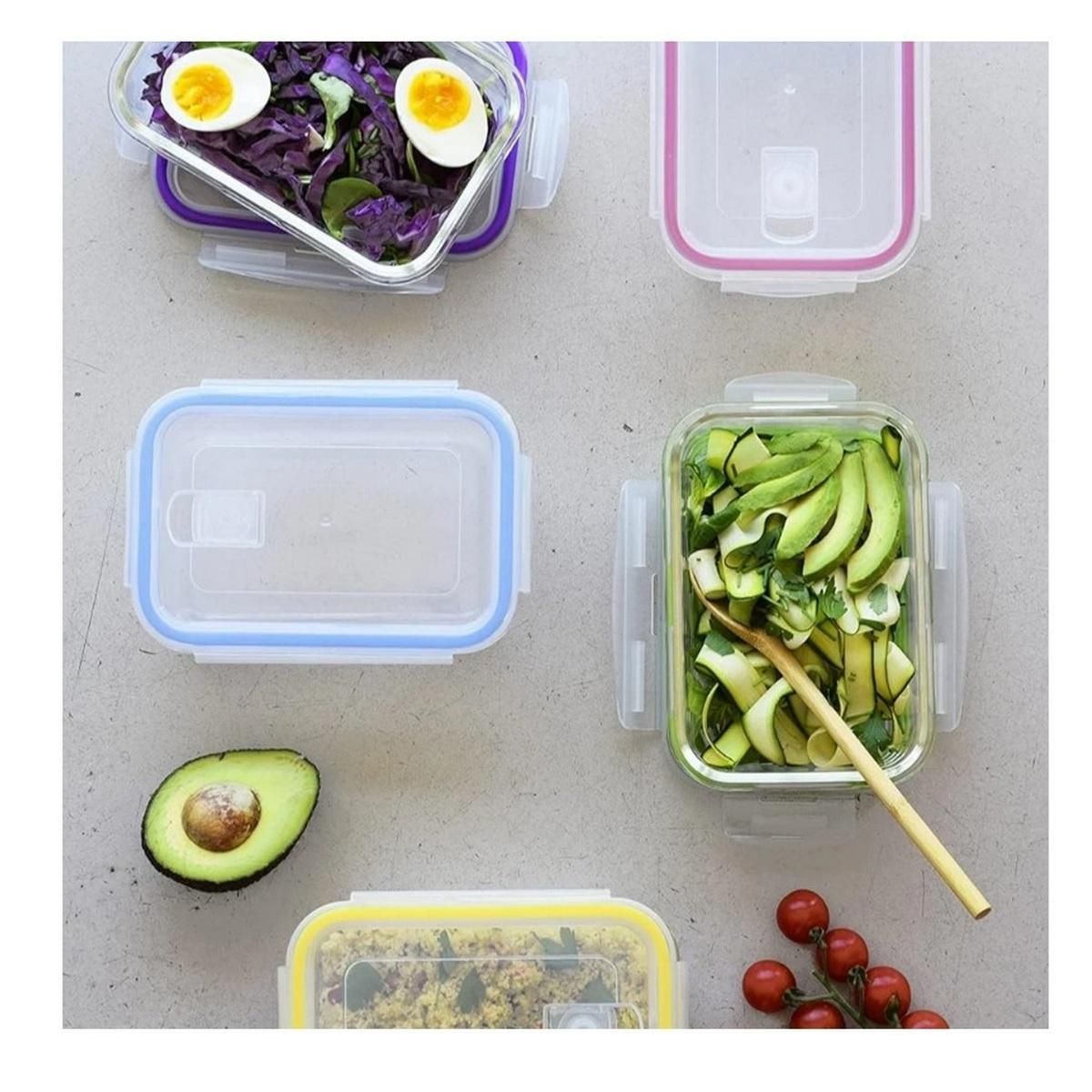 PEBBLY 5 boîtes rectangulaires batch cooking - PKV-5SRB