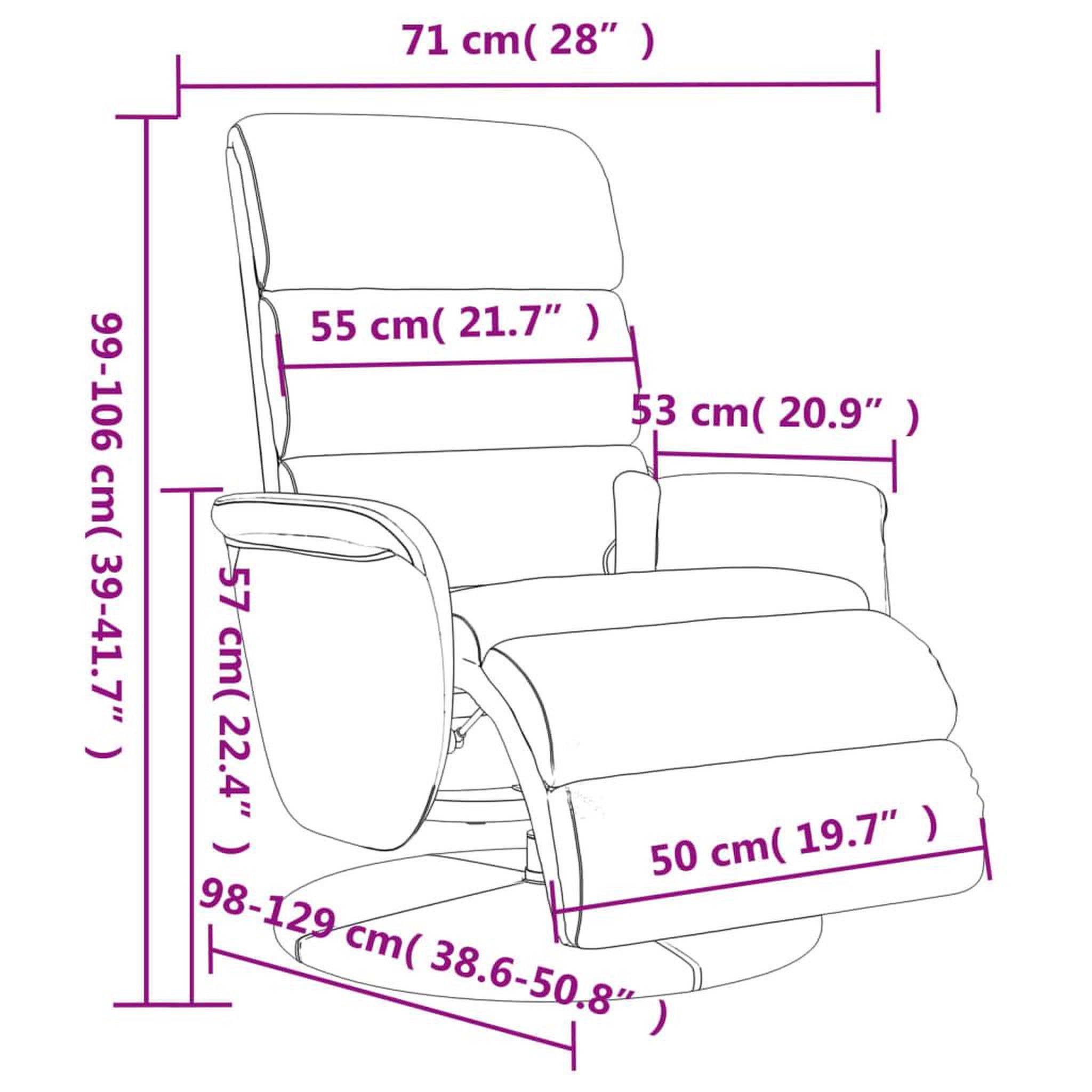 Voir la diapositive 6 : VIDAXL Fauteuil inclinable de massage repose-pieds noir similicuir
