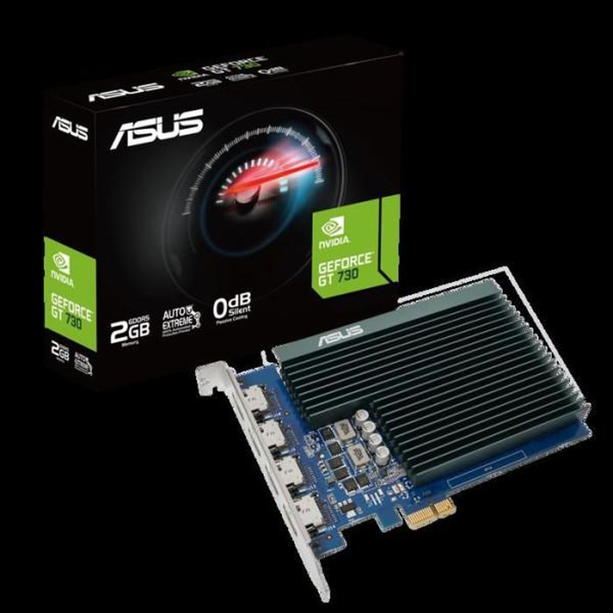 Voir la diapositive 4 : ASUS Carte graphique - asus - gt730-4h-sl-2gd5 - nvidia geforce gt 730 - 2 go gddr5 - refroidissement passif