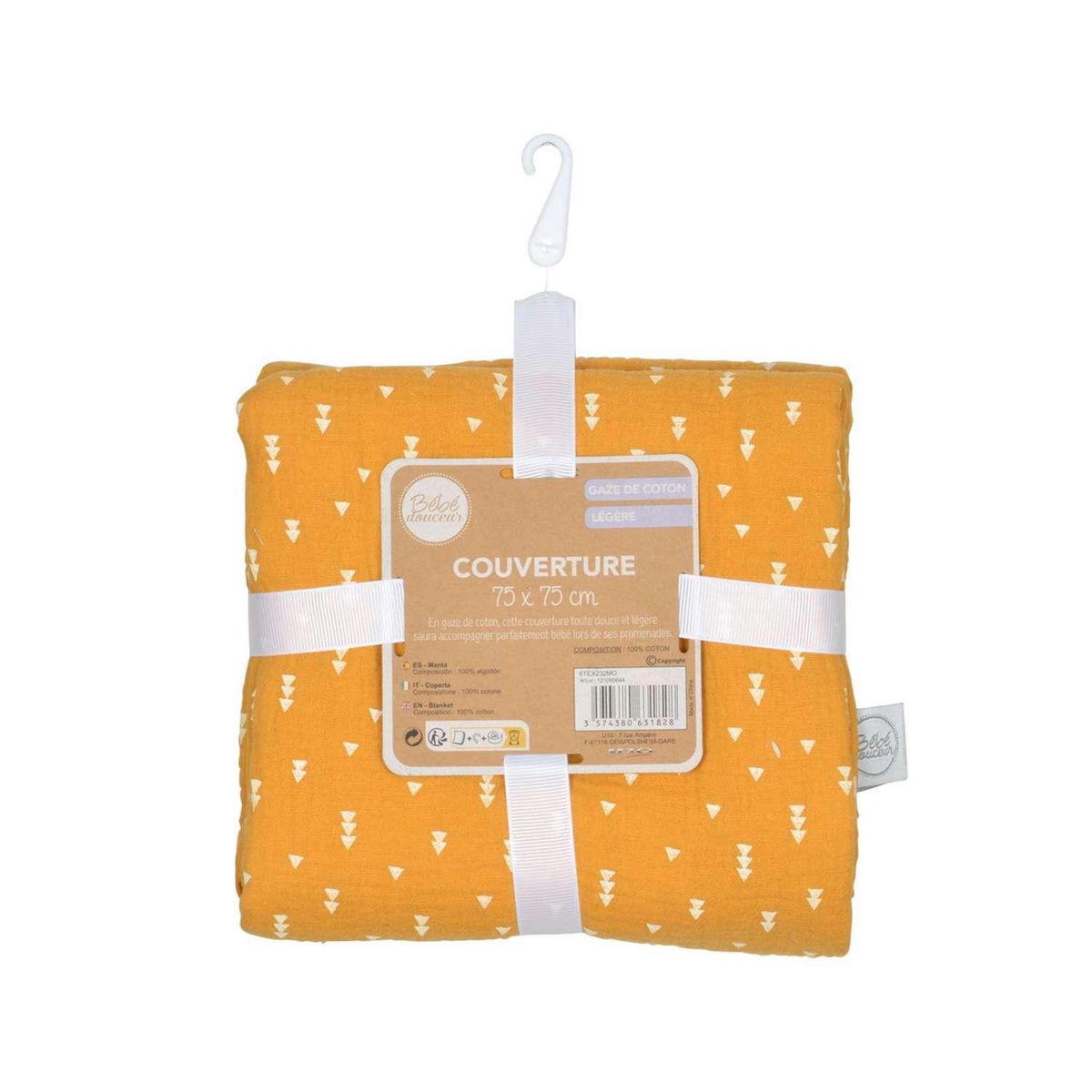 BEBE DOUCEUR Couverture en gaze de coton imprimée