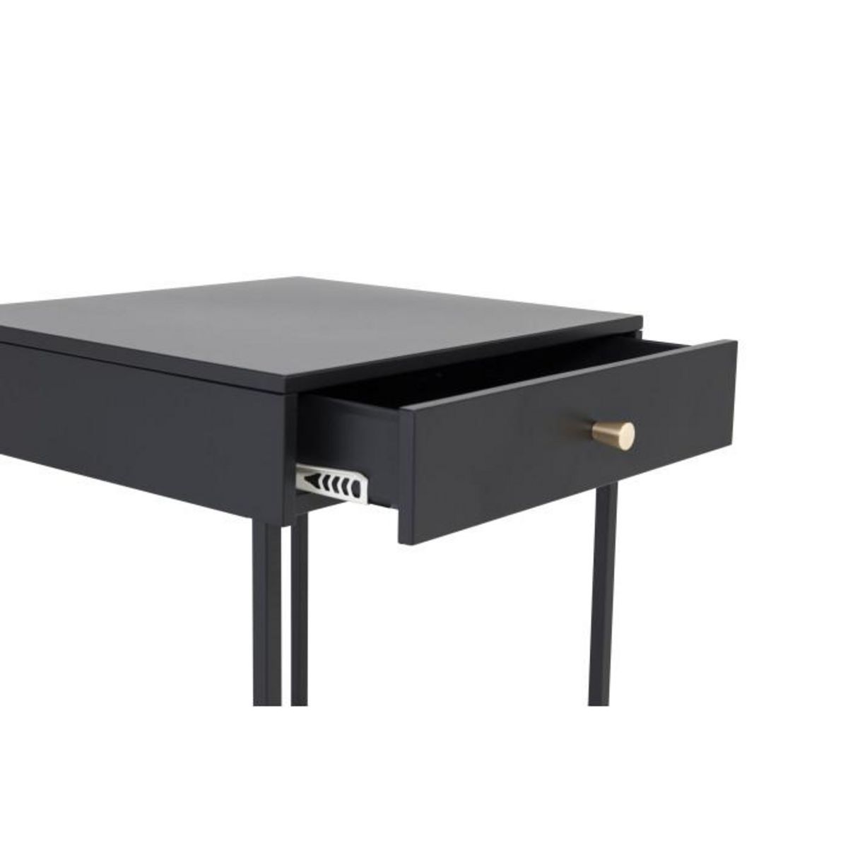 Paris Prix Table de Chevet Avec Tiroir  Bakal  50cm Noir