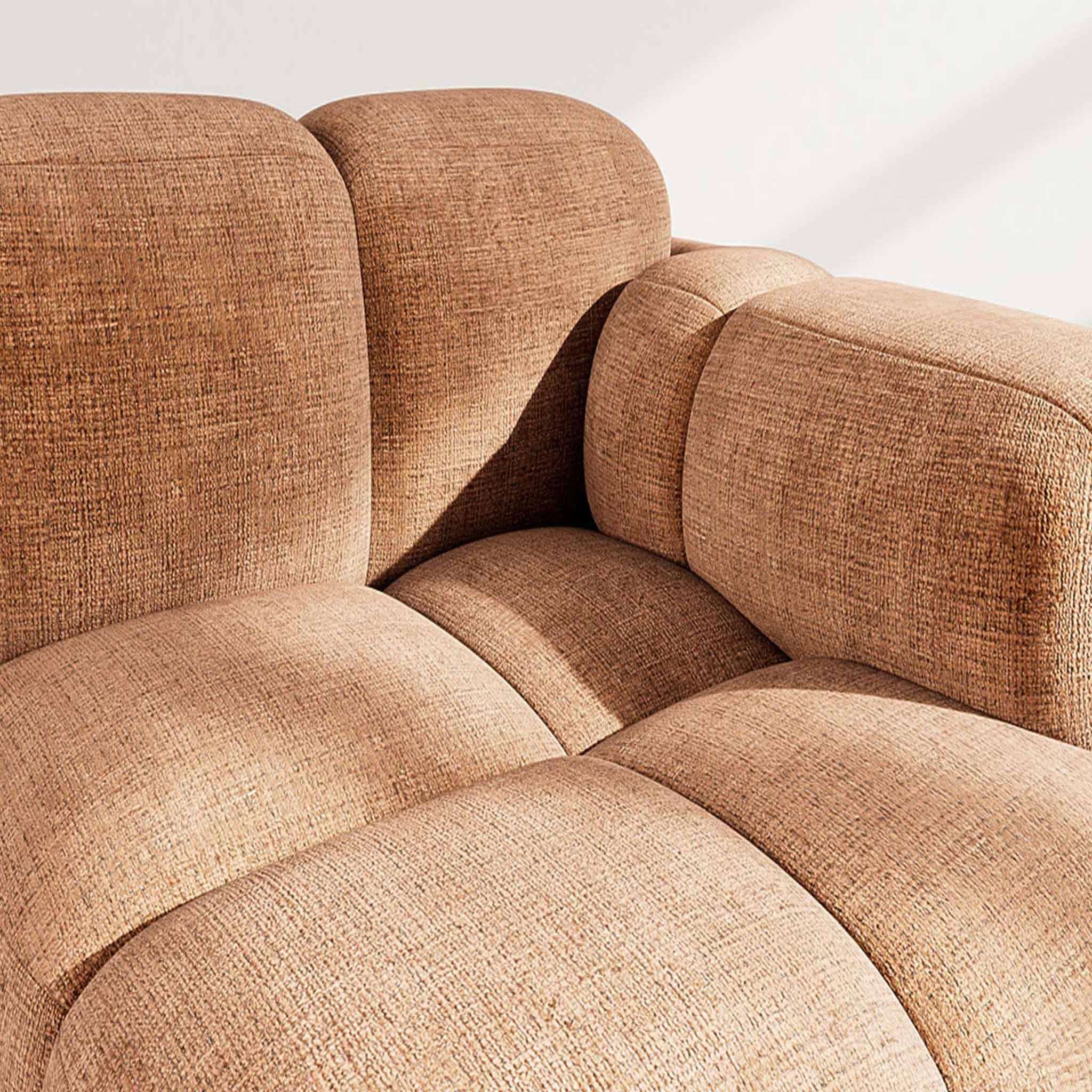 Voir la diapositive 4 : BEST MOBILIER Grace - module d'assise droit en velours texturé