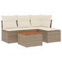 Voir la diapositive 2 : VIDAXL Salon de jardin avec coussins 5 pcs beige resine tressee