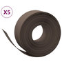 Voir la diapositive 2 : VIDAXL Bordures de jardin 5 pcs marron 10 m 20 cm polyethylene