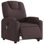 Voir la diapositive 3 : VIDAXL Fauteuil de massage inclinable electrique Marron fonce Tissu