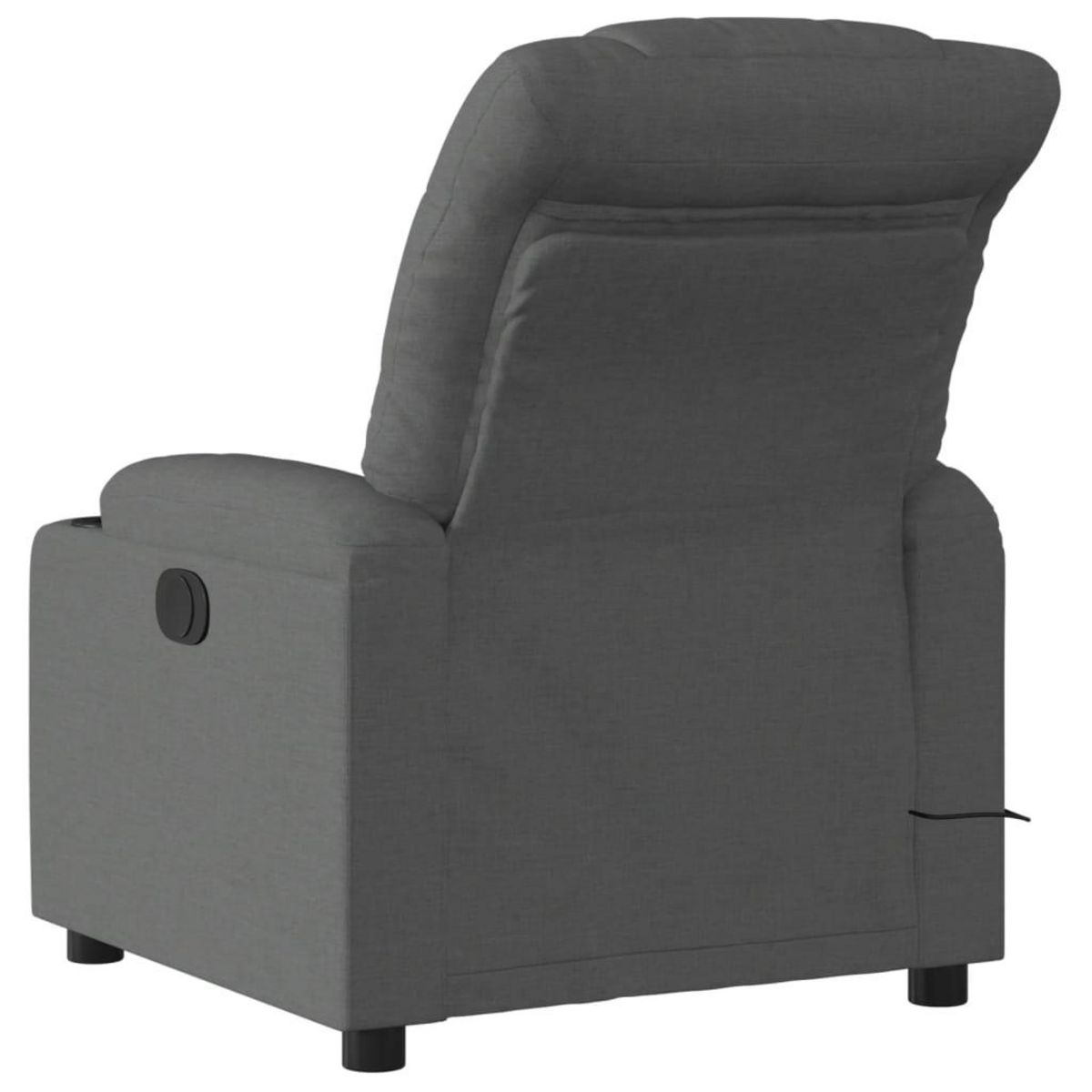 VIDAXL Fauteuil de massage inclinable Gris fonce Tissu