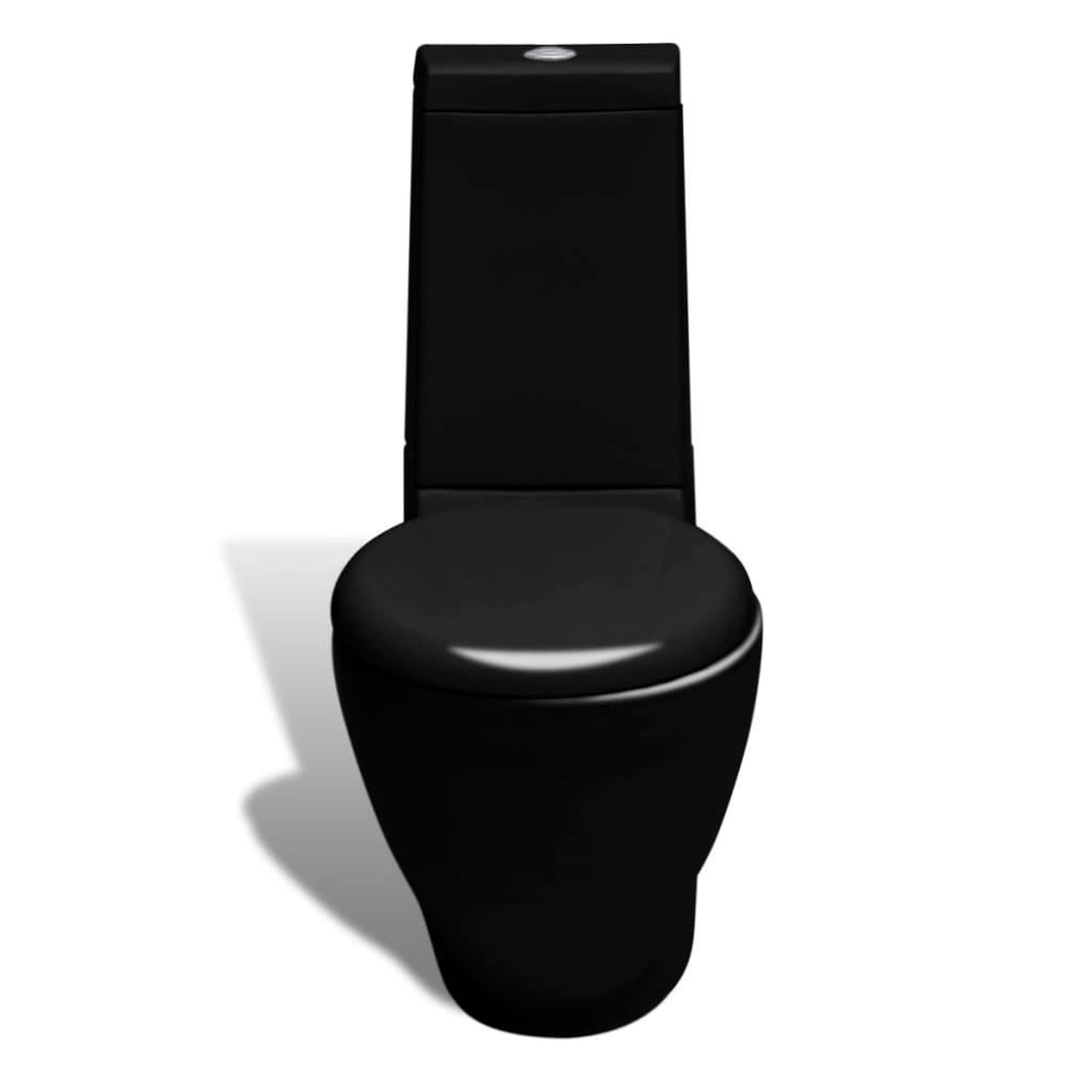 Voir la diapositive 2 : VIDAXL Ensemble de toilette et bidet sur pied Noir Ceramique