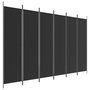 Voir la diapositive 2 : VIDAXL Cloison de separation 6 panneaux Noir 300x200 cm Tissu