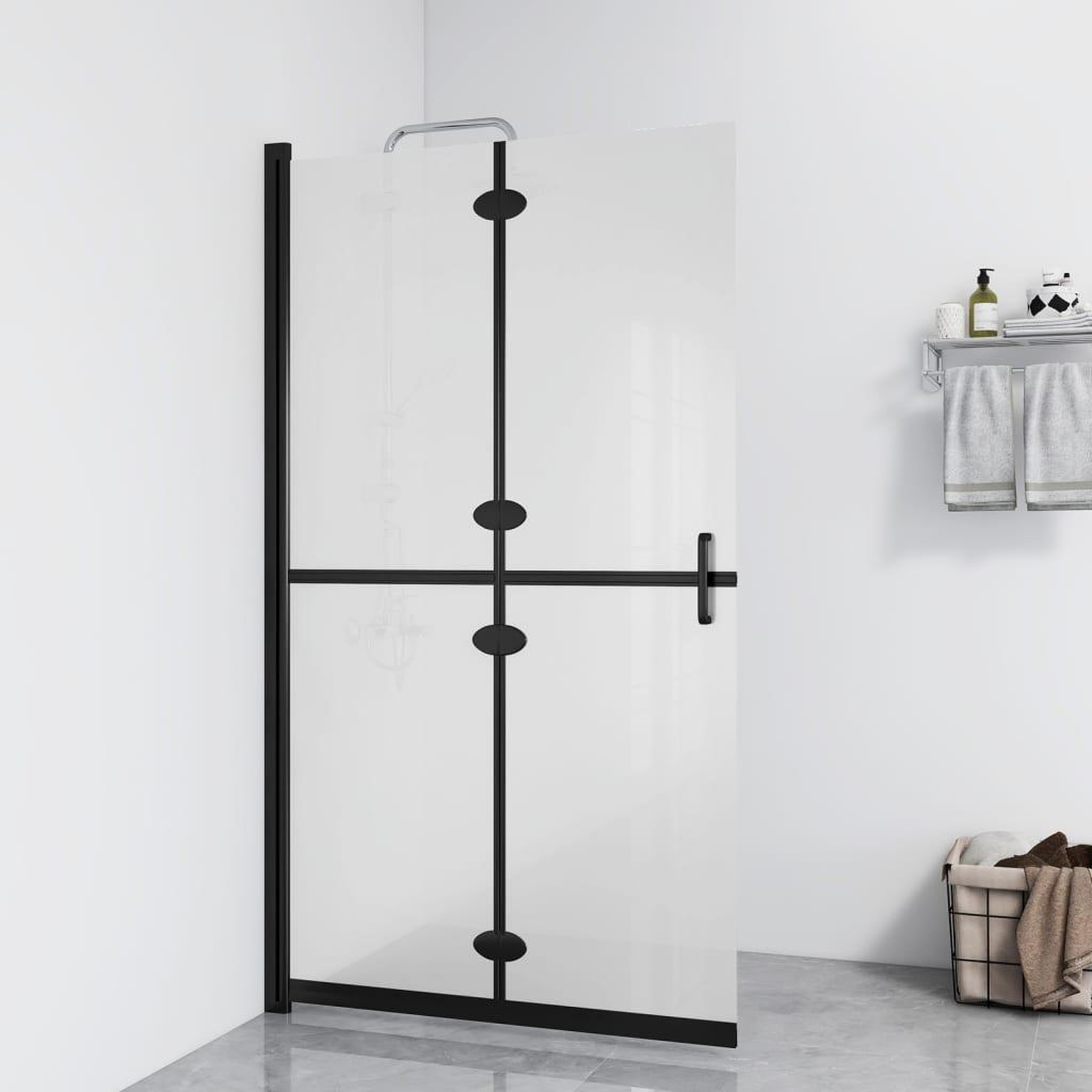 VIDAXL Paroi de douche pliable Verre ESG depoli 90x190 cm