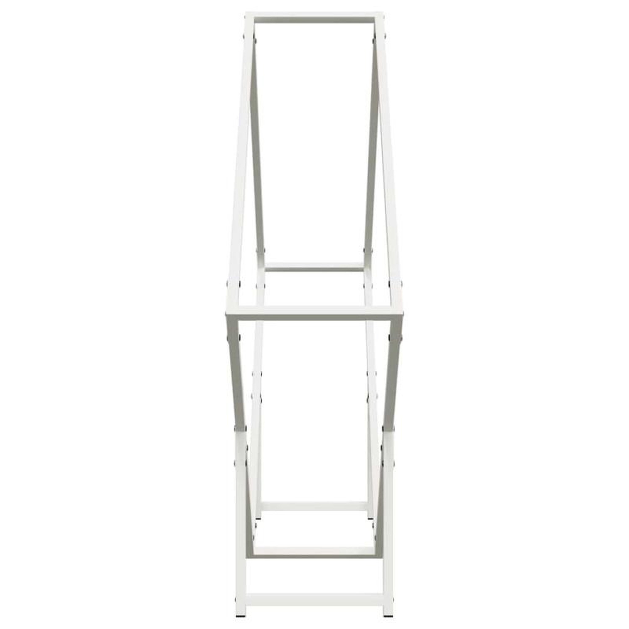 Voir la diapositive 6 : VIDAXL Portant de bois chauffage blanc 100x25x100 cm