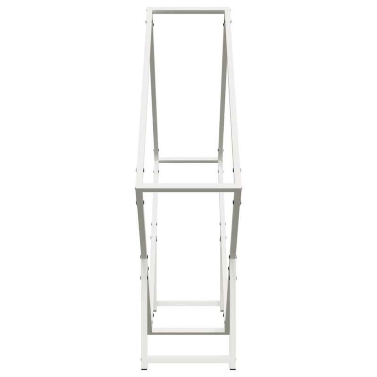 VIDAXL Portant de bois chauffage blanc 100x25x100 cm