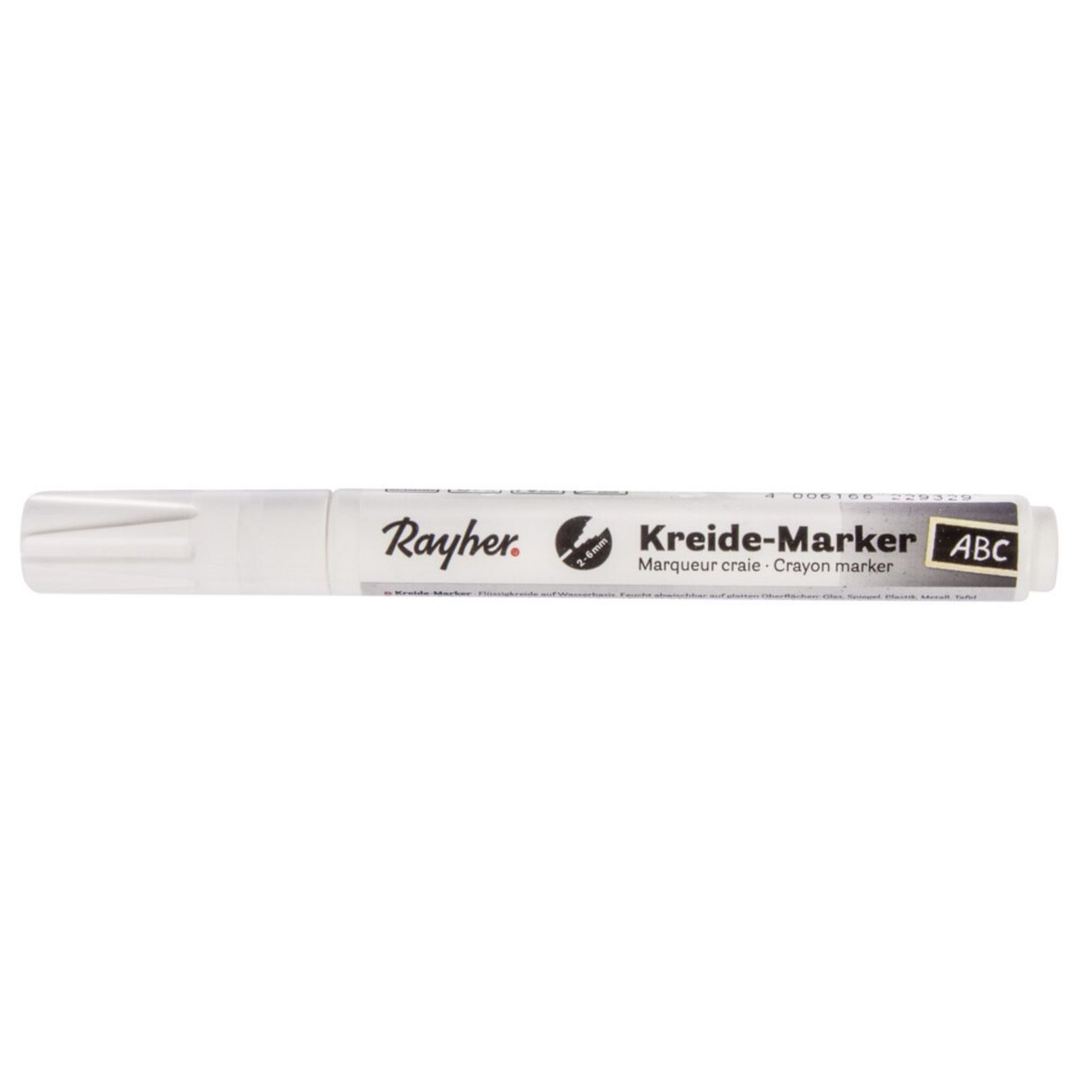Rayher Marqueur craie, blanc, pointe biseautée 2 - 6 mm, 1 pce.