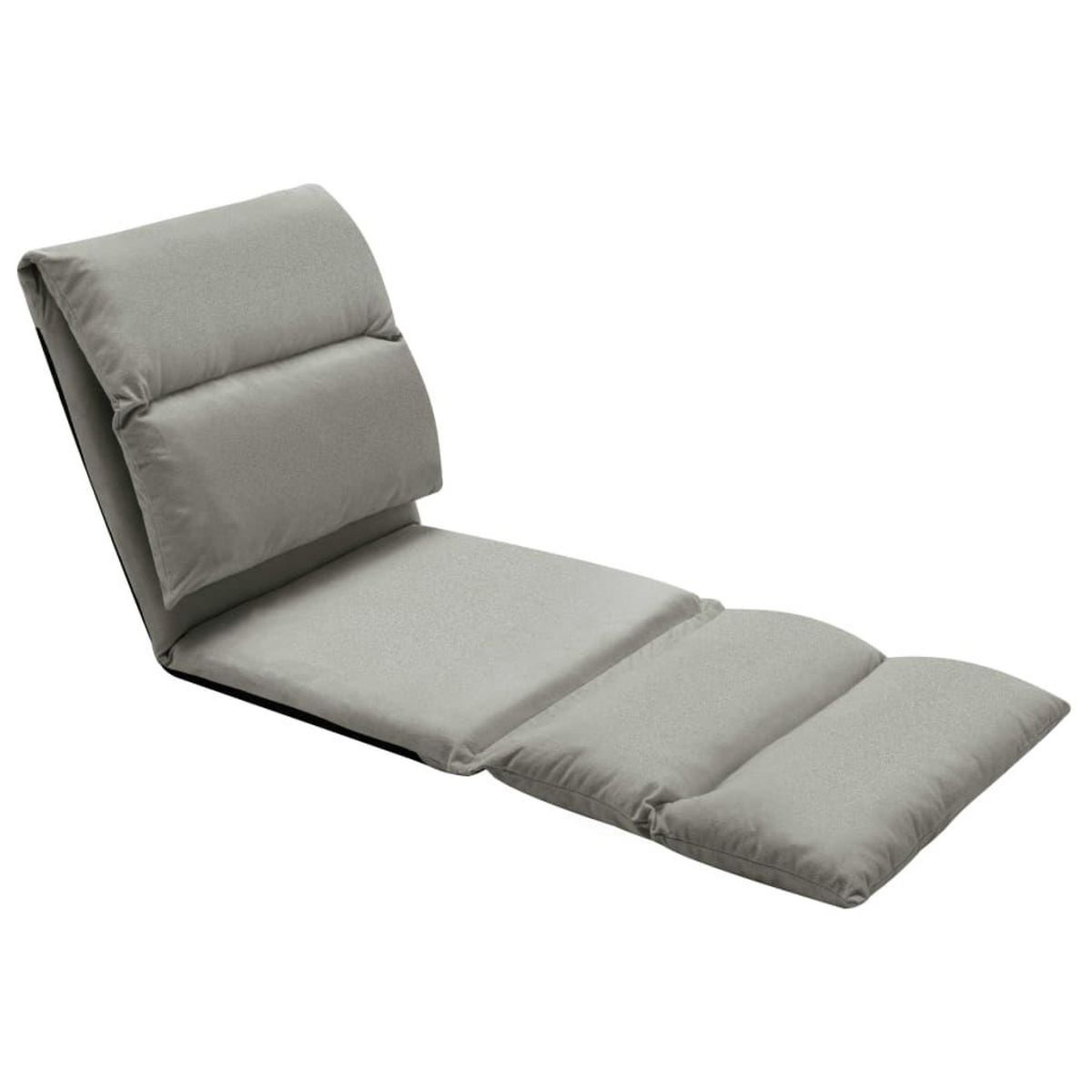 VIDAXL Chaise pliable de sol Gris fonce Microfibre