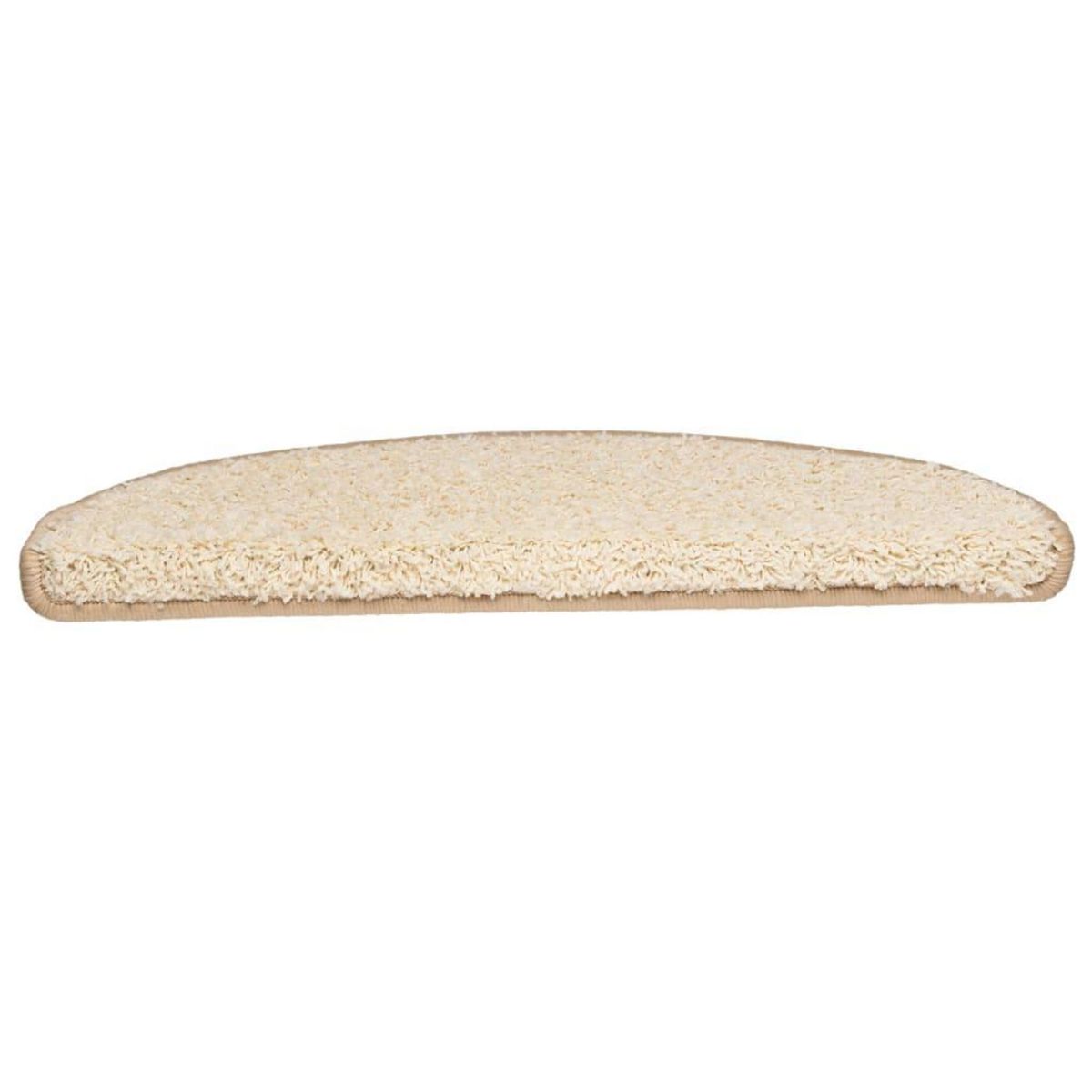 VIDAXL Tapis d'escalier 15 pcs creme 65x21x4 cm