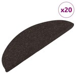 VIDAXL Tapis d'escalier auto-adhesifs 20 pcs noir 56x17x3 cm