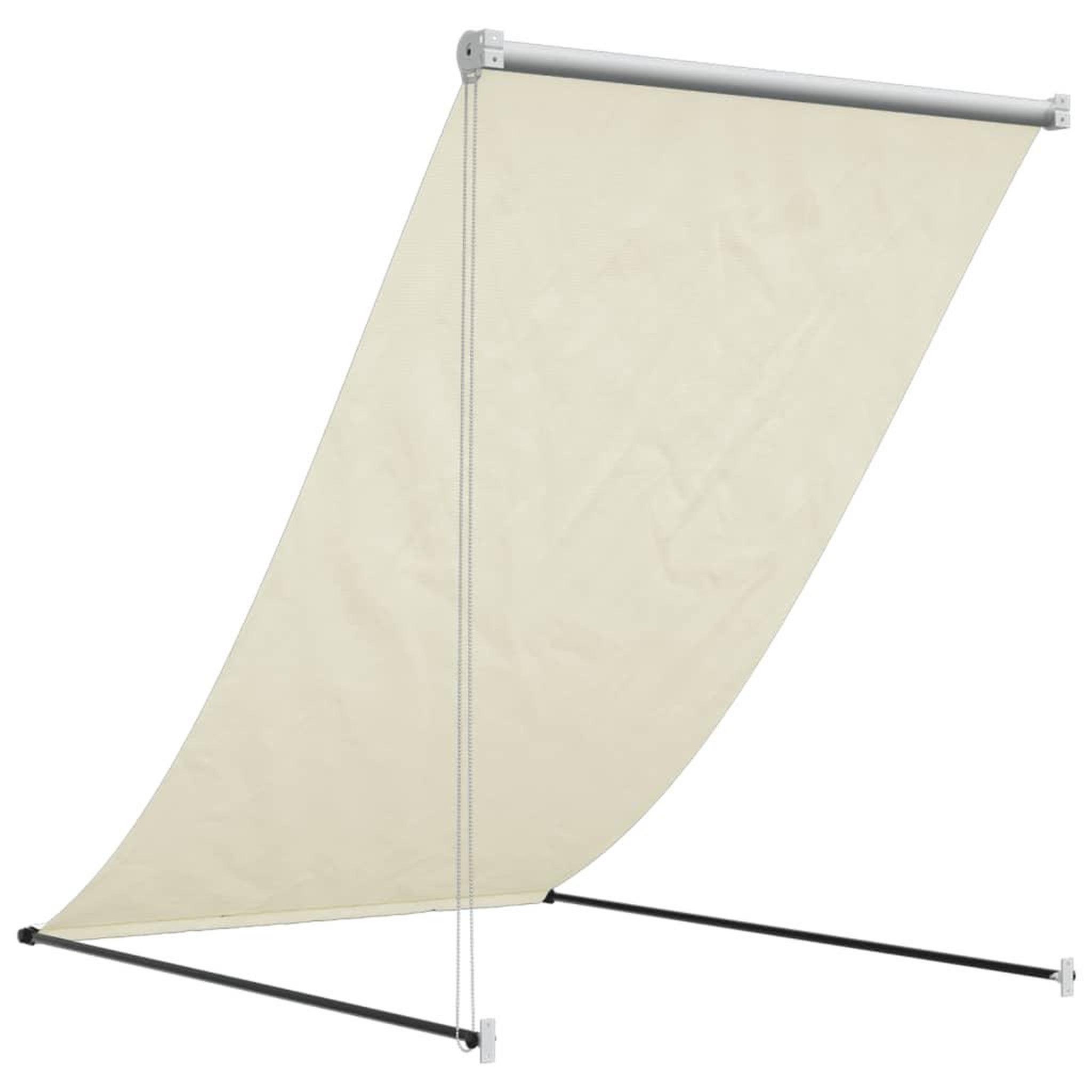 Voir la diapositive 5 : VIDAXL Auvent retractable creme 150x150 m tissu et acier
