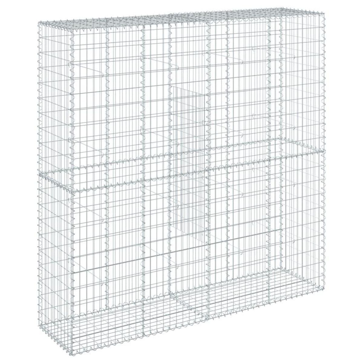 VIDAXL Panier gabion avec couvercle 200x50x200 cm fer galvanise