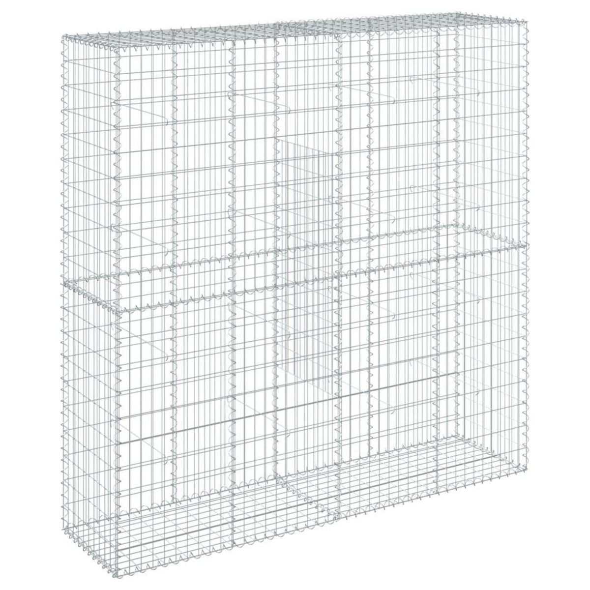 VIDAXL Panier gabion avec couvercle 200x50x200 cm fer galvanise