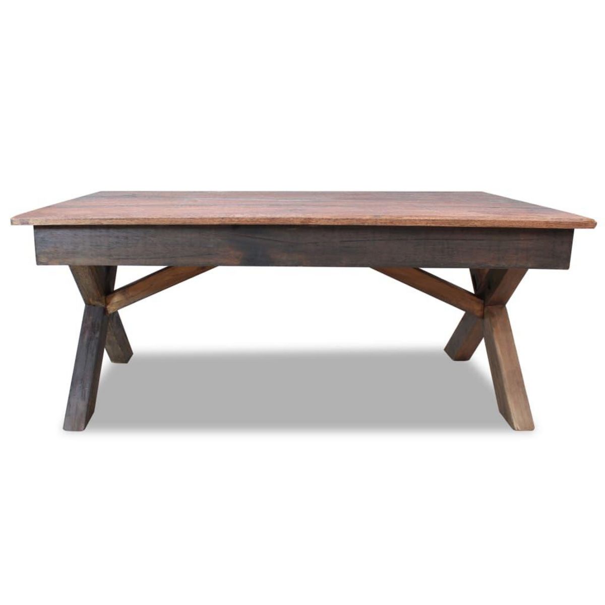 VIDAXL Table basse bois de recuperation melange 110x60x45 cm