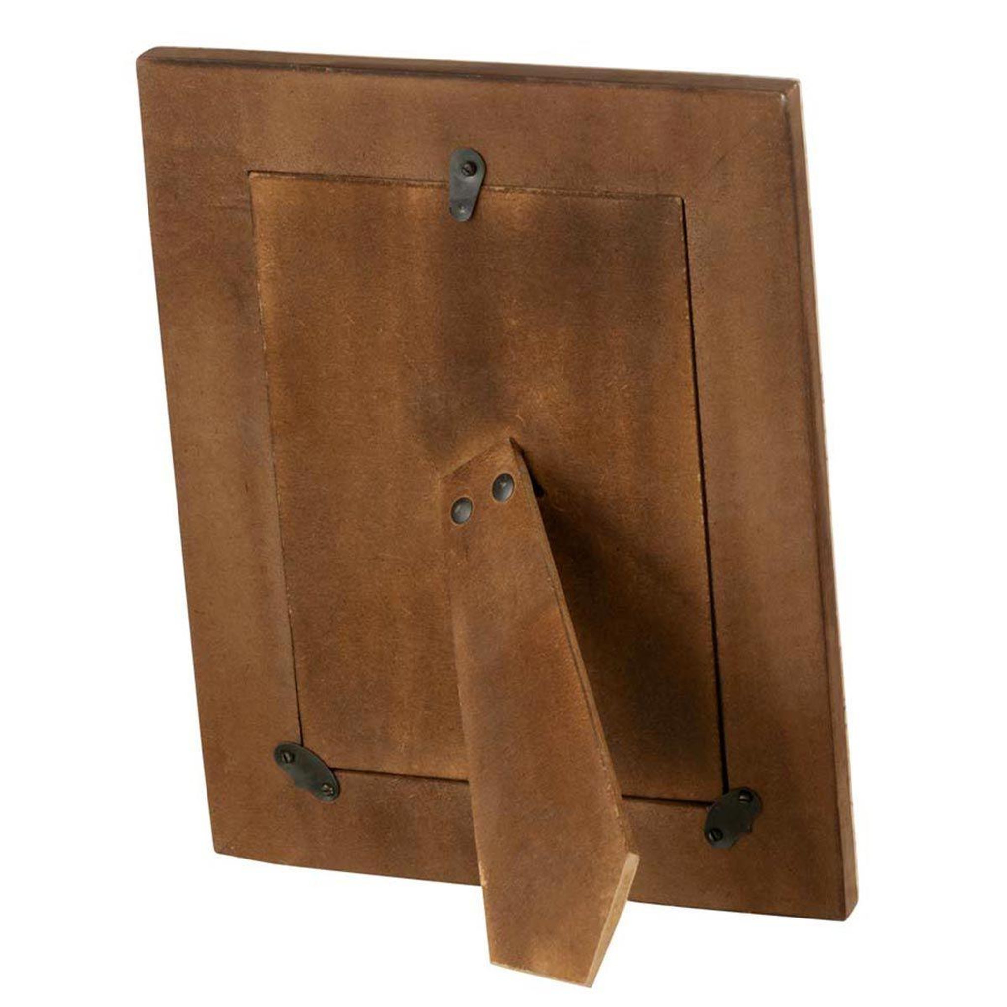 Voir la diapositive 2 : J-LINE Cadre photo déco  corne  18x24cm marron