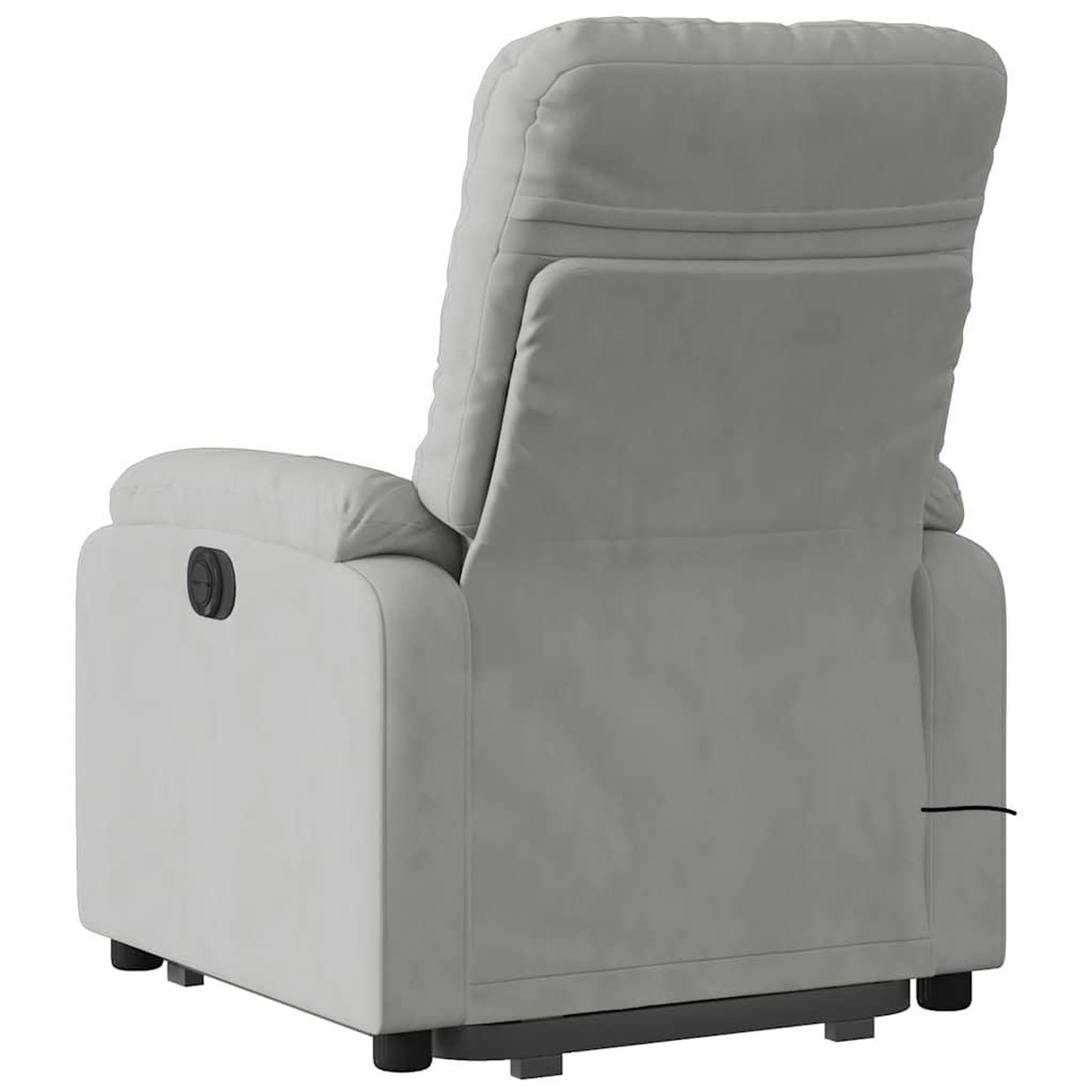 Voir la diapositive 5 : VIDAXL Fauteuil inclinable de massage gris clair tissu microfibre