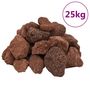 Voir la diapositive 2 : VIDAXL Roches volcaniques 25 kg rouge 5 8 cm