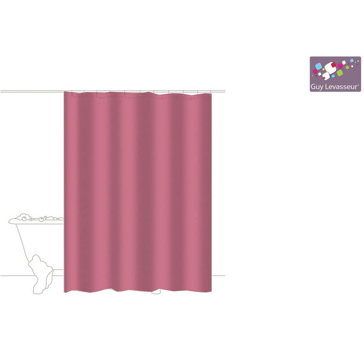 Rideau de douche polyester 