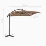 Voir la diapositive 6 : VIDAXL Parasol de jardin en porte-a-faux avec poteau en acier taupe