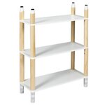 Paris Prix Étagère 3 Niveaux Enfant  Crayon  77cm Blanc & Beige