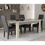Voir la diapositive 3 : Ensemble table de séjour L170/230cm + enfilade 3 portes CANNES