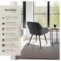 Voir la diapositive 2 : tectake Chaise de salle à manger rembourrée en velours côtelé anthracite-noir