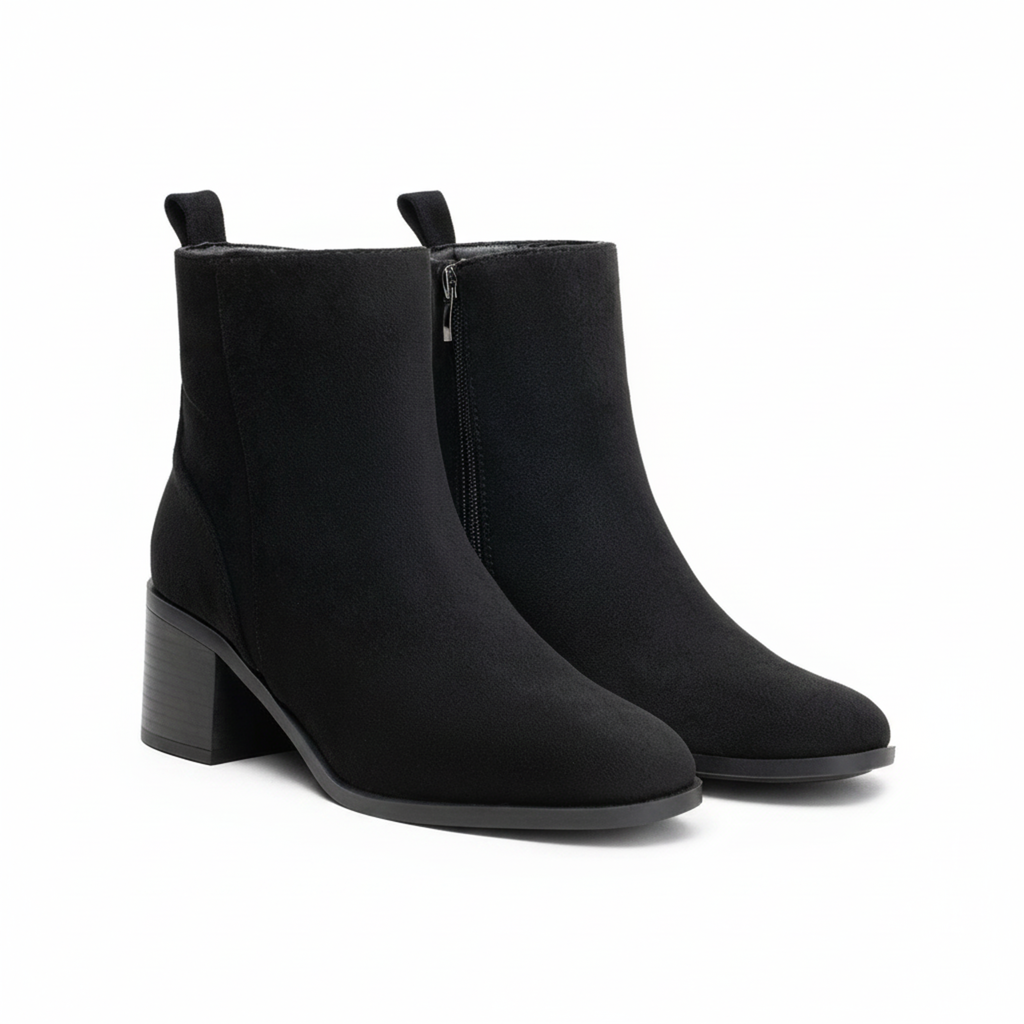 Voir la diapositive 3 : OZABI Ozabi bottines femme suédine zippée talon bloc 5 cm bout arrondi