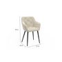 Voir la diapositive 4 : Lot de 2 chaises en velours capitonnée JULIETTE