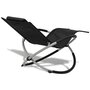 VIDAXL Chaise longue geometrique d'exterieur Acier Noir et gris