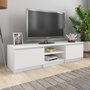 Voir la diapositive 1 : VIDAXL Meuble TV Blanc 140x40x35,5 cm Bois d'ingenierie