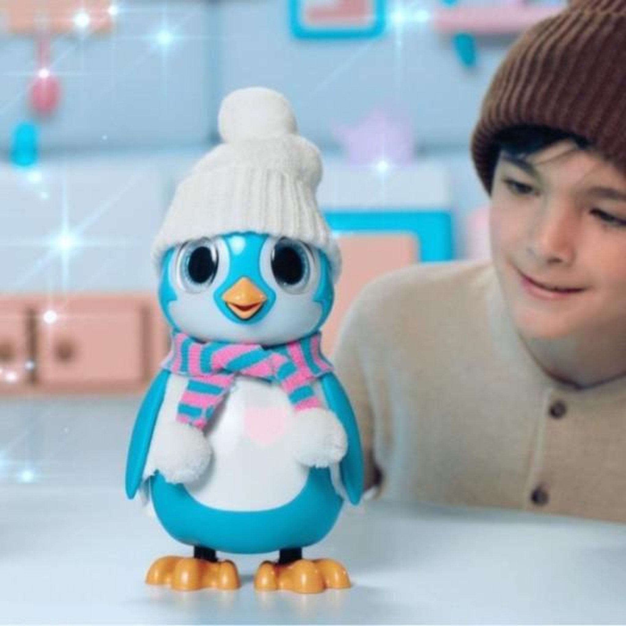 SILVERLIT Pingouin interactif bleu - silverlit - rescue penguin - 20 émotions - pack unboxing inclus