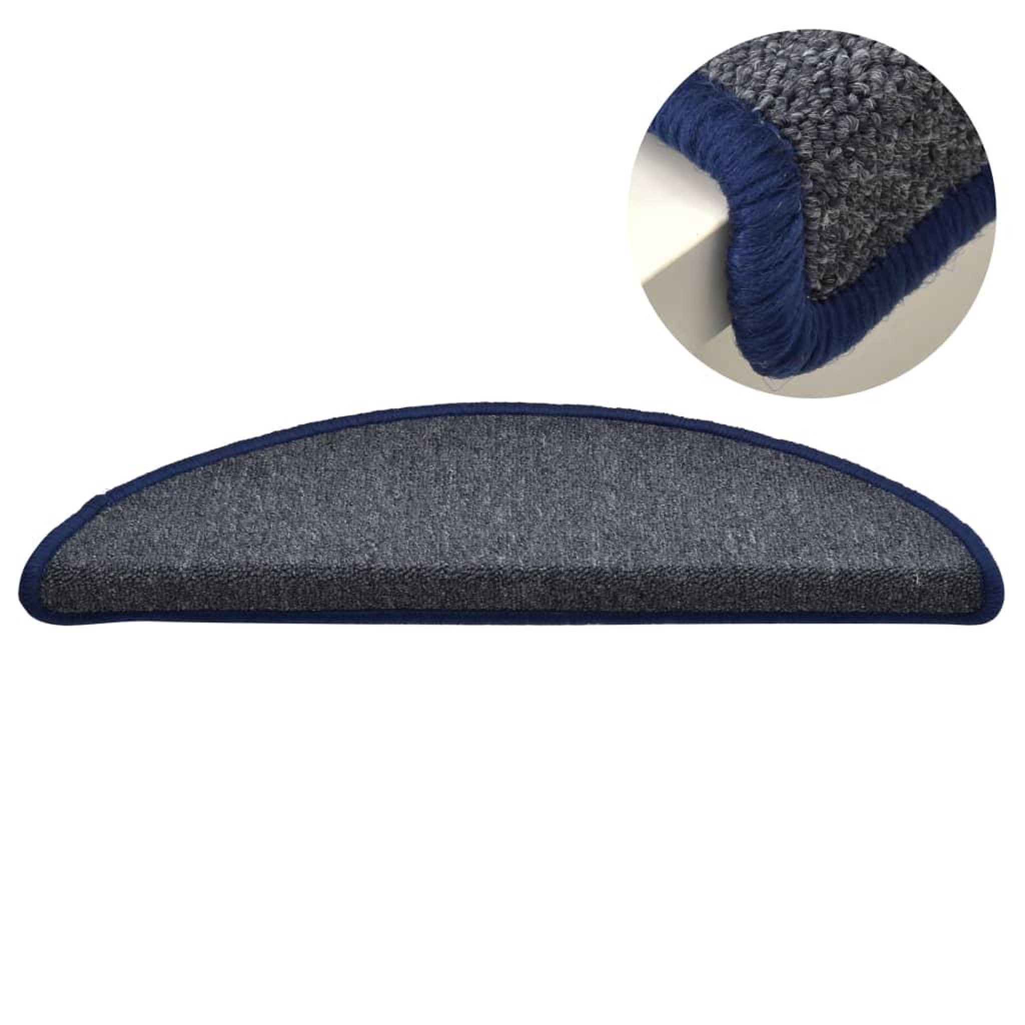 Voir la diapositive 4 : VIDAXL Tapis de marches d'escalier 15 pcs Gris fonce et bleu 56x17x3cm
