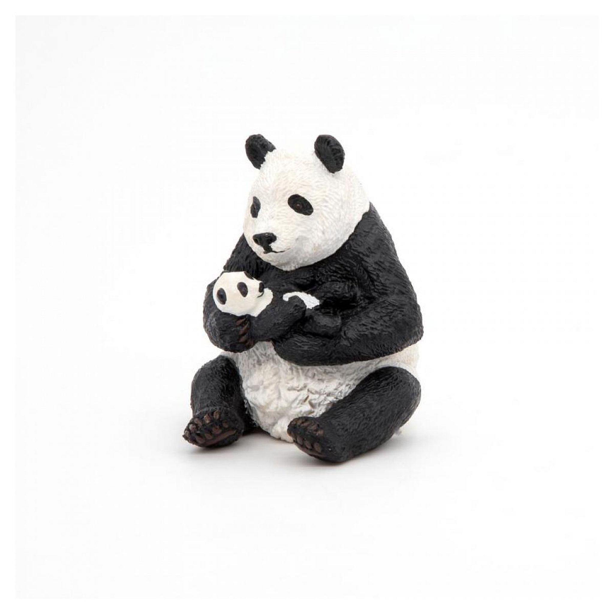 Voir la diapositive 2 : Papo Panda assis et son bébé  figurine