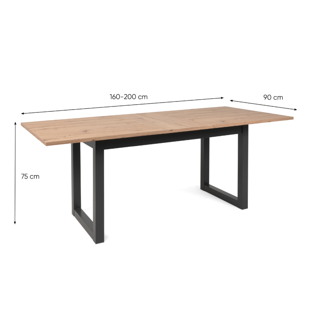 CONCEPT USINE Table à manger industrielle extensible 10 personnes blanche KOTOR