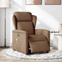 Voir la diapositive 2 : VIDAXL Fauteuil inclinable de massage electrique marron tissu
