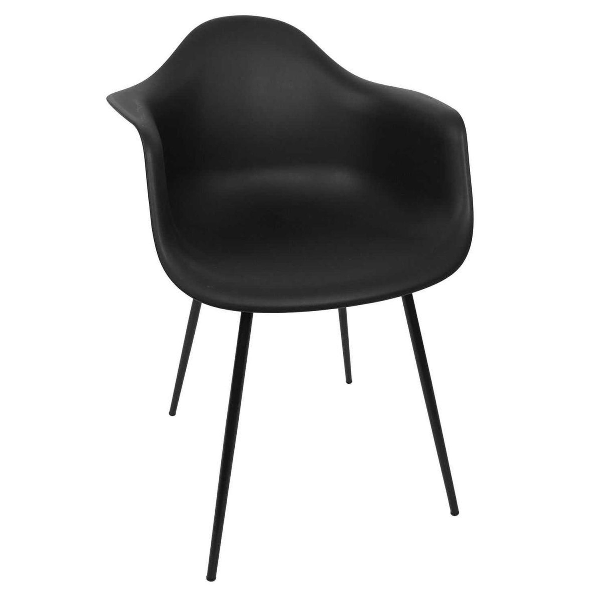 Voir la diapositive 2 : The Home Deco Factory Lot de 4 chaises fauteuil  gustav  85cm noir