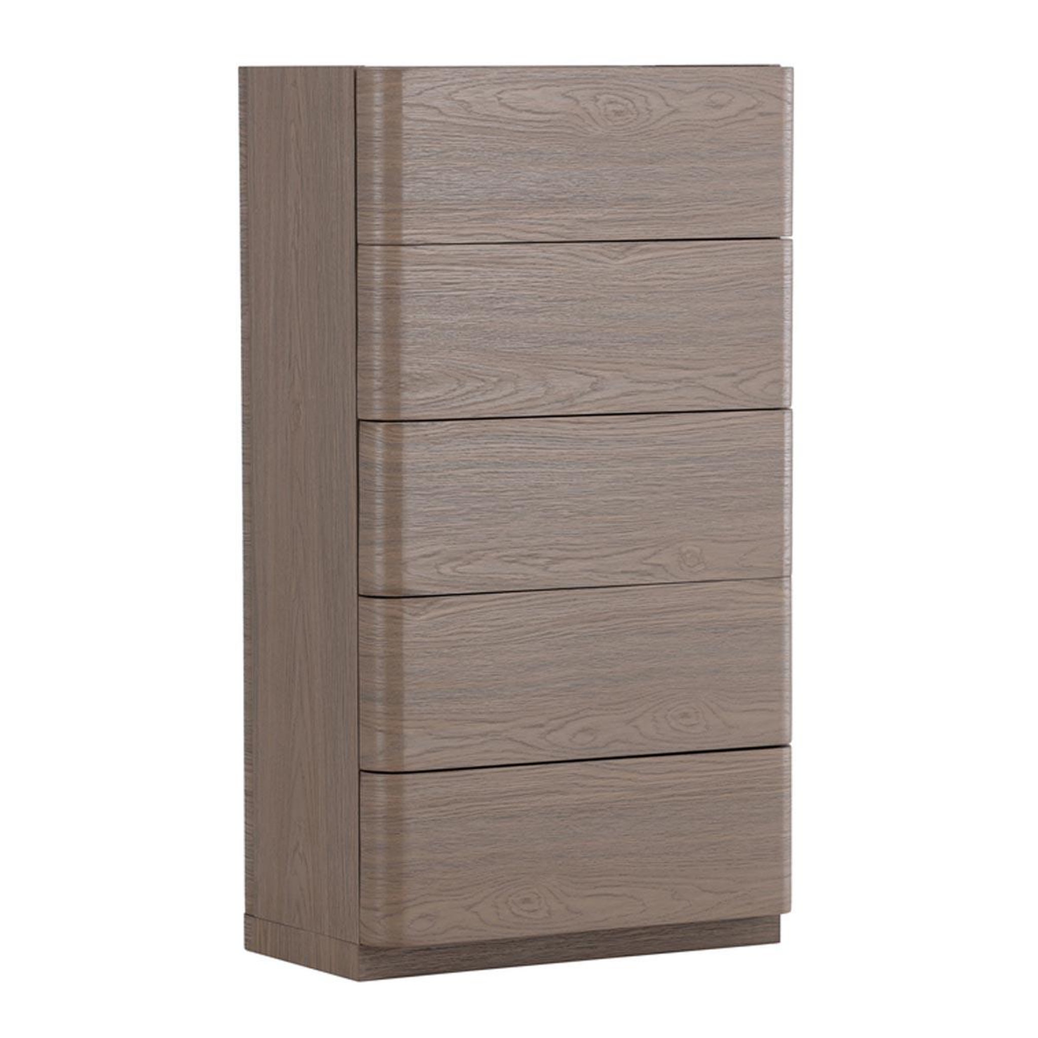 Paris Prix Commode design 5 tiroirs  noble  100cm moka