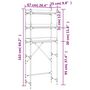 Voir la diapositive 6 : VIDAXL Etagere de lave-linge chene fume 67x25x163 cm bois d'ingenierie