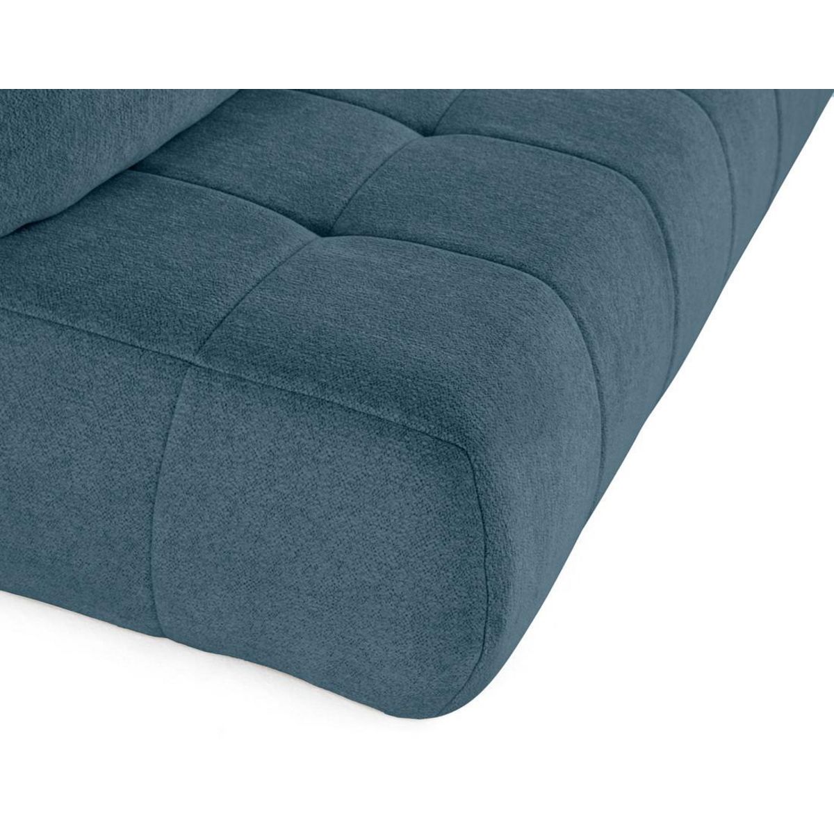 BEST MOBILIER Bowie - canapé 3 places convertible coffre + coussin rond inclus en tissu texturé