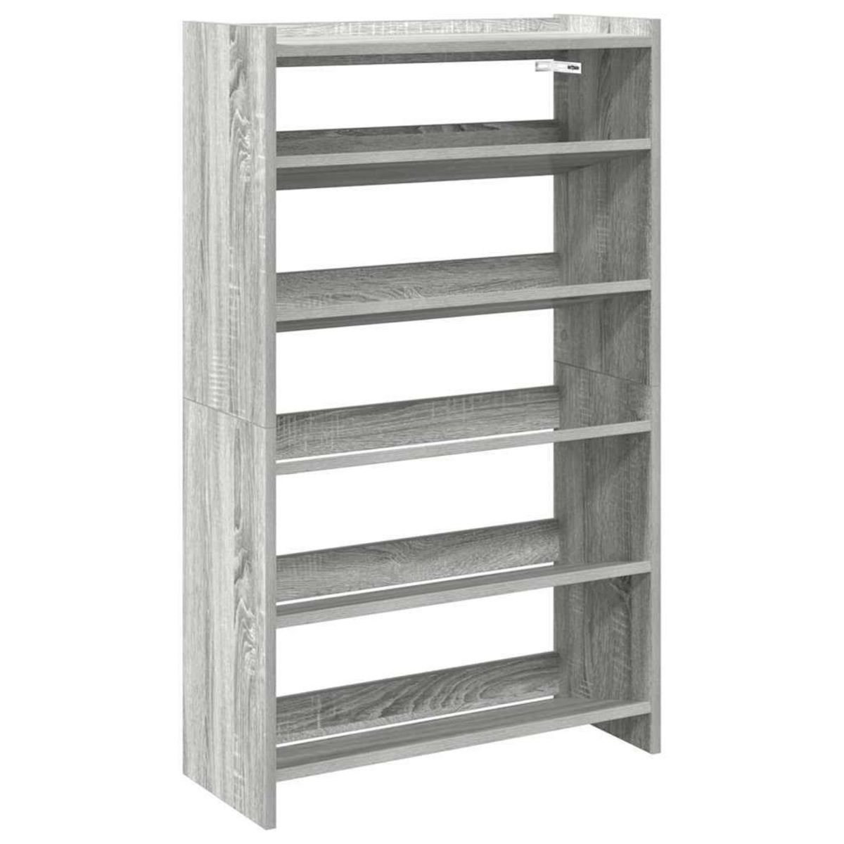 VIDAXL Etagere a chaussures sonoma gris 60x25x100 cm bois ingenierie