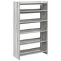 Voir la diapositive 2 : VIDAXL Etagere a chaussures sonoma gris 60x25x100 cm bois ingenierie
