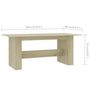 Voir la diapositive 6 : VIDAXL Table a manger Chene sonoma 180x90x76 cm Bois d'ingenierie