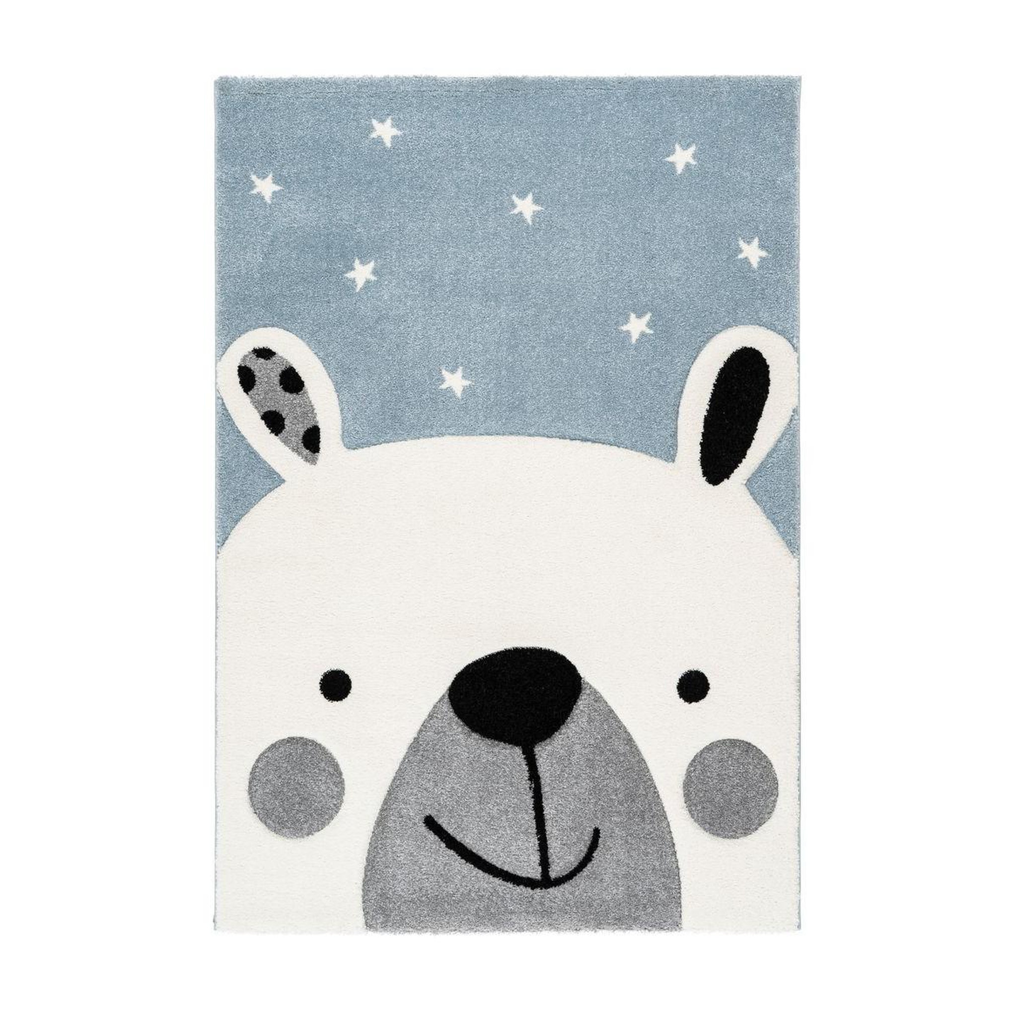 Voir la diapositive 1 : Paris Prix Tapis de Chambre Enfant Ours Polaire  Leonora  Bleu